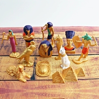 Jouets éducatifs pour enfants : Modèles d'ornements de la civilisation égyptienne ancienne (Sphinx, Scarabée, Pyramide, Mummie, Boîte)