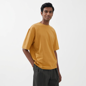 T-shirts graphiques streetwear oversize en gros, épaules tombantes, 100 % coton, 280 GSM, t-shirts amples et épais pour hommes - Product Image 1