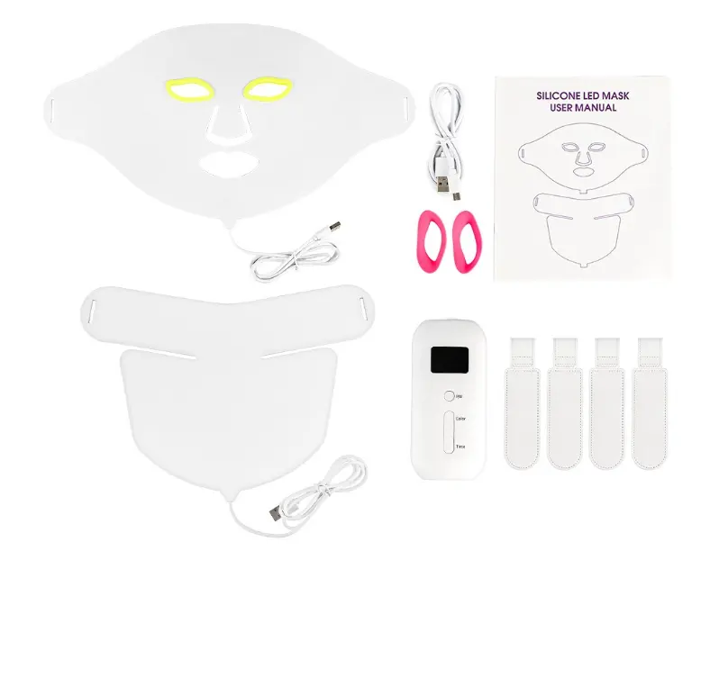 led7 color light mask instrument silicone beauty mask mask instrument photon skin rejuvenation whitening acne removal