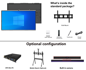 OEM ODM 4K Android OPS 65 Inch Interactive Display Smart Board 75 86 Inch <strong>Touch</strong> <strong>Screen</strong> <strong>Monitor</strong> Interactive Whiteboard For School - Product Image 4