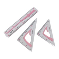 Règle triangulaire personnalisée, mesure d'angle, fournitures scolaires, multifonction, transparente, 20 cm/30 cm, PP