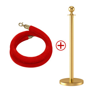 Poteaux <span class=keywords><strong>de</strong></span> délimitation en acier inoxydable avec cordes en velours rouge <span class=keywords><strong>pour</strong></span> le contrôle <span class=keywords><strong>de</strong></span> foule, barrière robuste facile à assembler <span class=keywords><strong>pour</strong></span> les cérémonies - Product Image 4