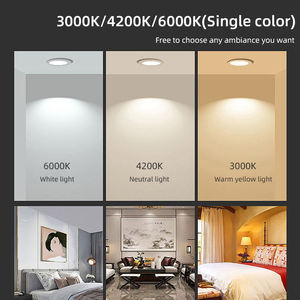 Vòng Vuông Mỏng Nhôm LED Trần Lõm Ánh Sáng <span class=keywords><strong>3W</strong></span>-24W 3000K/4000K/6500K Nhiệt độ Màu Sắc Thiết Kế Hiện Đại Cho Nhà Văn Phòng Phòng Ngủ - Product Image 2