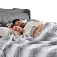 Manta Eléctrica Bearhug Tamaño Completo 77 X 84, 10 Niveles de Calor, Apagado Automático de 1 a 12 Horas, Piel Sintética Sherpa de Doble Cara