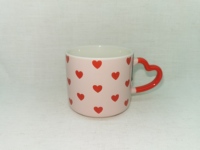 Tasse à café ou à thé en céramique avec logo personnalisé, motif papillon et poignée en forme de cœur, émaillée, prix d'usine, vente chaude en gros