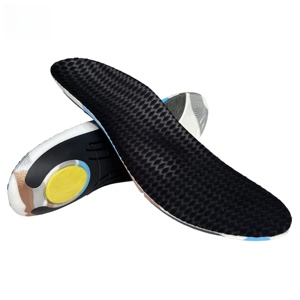 Semelles orthopédiques à soutien de la voûte plantaire à haute élasticité, coussinets de <span class=keywords><strong>talon</strong></span> en gel PU, maille respirante, semelles de chaussures de course absorbant les chocs, semelles écologiques - Product Image 1