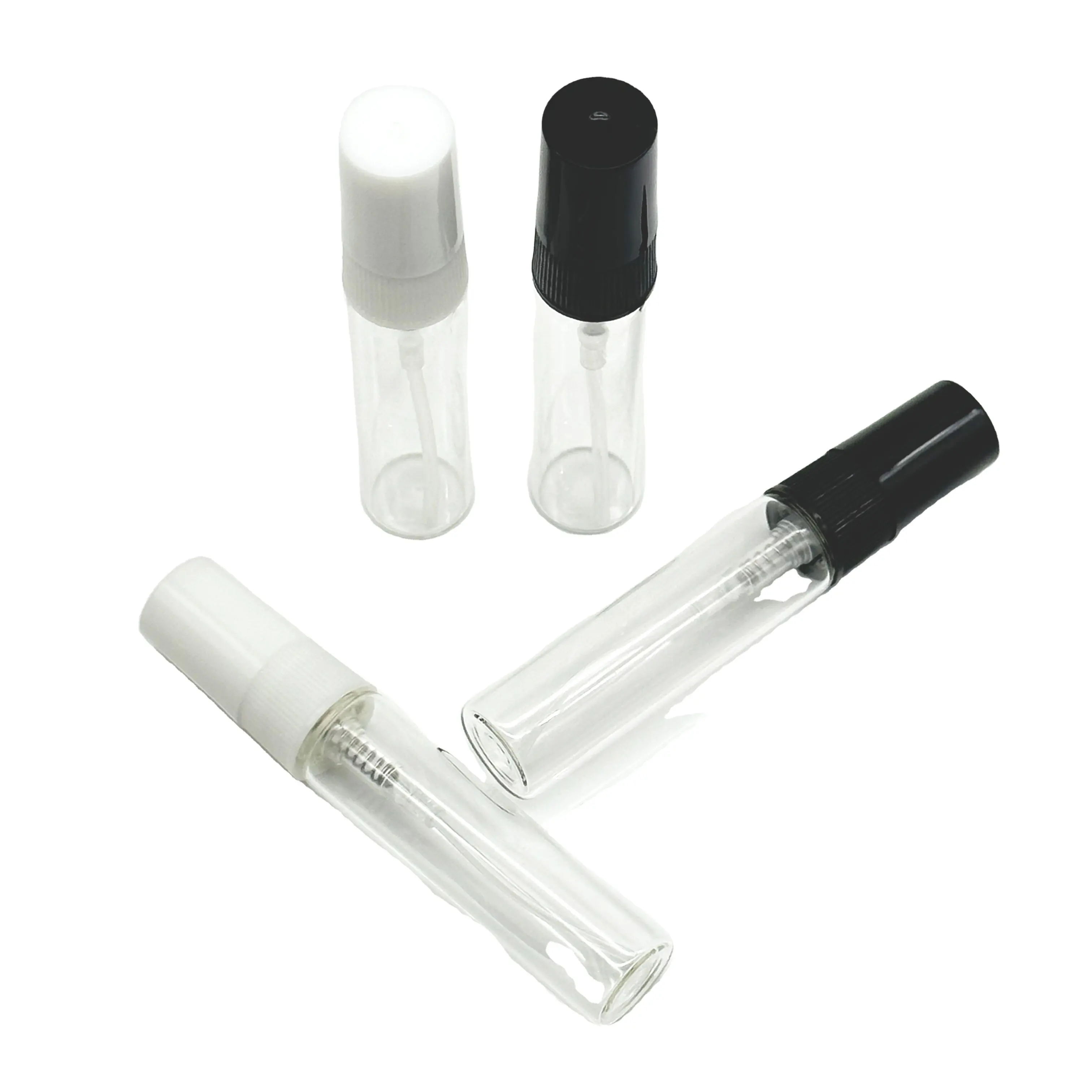 Échantillon gratuit Tube transparent flacon vide 2ml 3ml 5ml flacon vaporisateur de parfum en verre mini flacon d'échantillon de parfum rechargeable