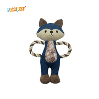Famipet Fabricant, Vente en gros personnalisée, Nouveau design à thème animaux en denim, Jouet pour animaux de compagnie en peluche douce, froissée et couineuse, Ensemble de jouets pour chiens