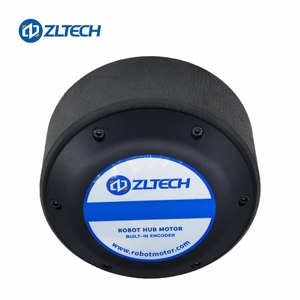 ZLTECH 5.5 pouces 24V 500W 200kg charge DC sans balais polyuréthane sans engrenage pneu moteur de moyeu de roue avec encodeur Hall pour AGV AMR - Product Image 1