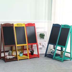 Tableau noir à suspendre encadré, tableau noir de <span class=keywords><strong>bureau</strong></span> double face magnétique, tableaux noirs en bois en forme de A pour affichage d'annonces - Product Image 4