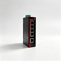 Promotion : Switch industriel Gigabit non géré 2F4T, Switch Ethernet hybride monté sur rail DIN avec 2 ports fibre et 4 ports électriques