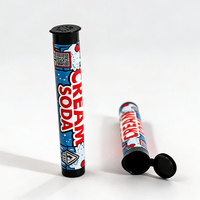 Nouveaux tubes de rangement coniques en plastique à couvercle pop-top, économiques, pour cigarettes à rouler, blancs, noirs, colorés