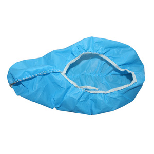 Disposable Shoe Covers Non-Woven Fabric Dustproof <b>Pull</b>-On Protective Isolation One Size Fits All Blue - Product Image 1