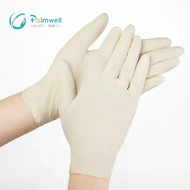 China industrial 9 mil chemical texture gloves latex powder free household latex gloves