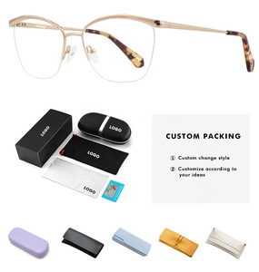 Gafas Ópticas de Metal de Lujo con Media Montura Cuadrada, Modernas para Mujer, con Logotipo Personalizado, al por Mayor, de Alta Gama, Hemme Paris ME42J51 - Product Image 4