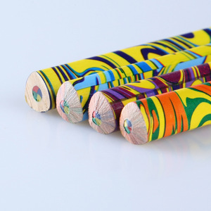 Crayon en bois rond personnalisé de grande taille, couleurs mélangées, pour la peinture et le dessin arc-en-ciel - Product Image 1