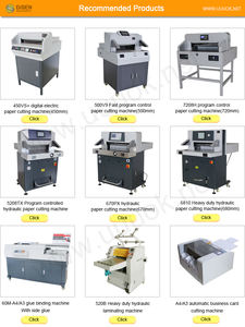 ماكينة قطع الورق المكتبية للبيع بالجملة من مصنع Disen مع محرك أساسي ومكونات PLC - Product Image 6