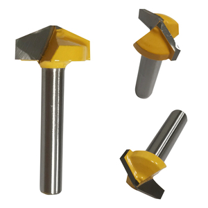 Joseph V-shaped Flat Head Chanfro CNC <span class=keywords><strong>Router</strong></span> Bit Fold Ferramentas Fresadora para Madeira ACP Acrílico Alumínio Plástico Board - Product Image 1