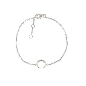 OEM ODM 925 gioielli in argento Sterling placcato <span class=keywords><strong>oro</strong></span> 18 carati <span class=keywords><strong>bracciale</strong></span> in corno piccolo <span class=keywords><strong>bracciale</strong></span> a mezzaluna <span class=keywords><strong>bracciale</strong></span> semplice per ragazze per le donne - Product Image 2