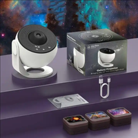 Proyector de cielo estrellado Led, luz de habitación, proyector de galaxia, dormitorio, sueño, universo, lámpara de Proyector láser con 12 películas, globo para niños