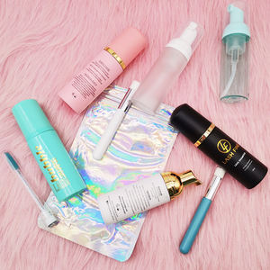 Livraison rapide <span class=keywords><strong>de</strong></span> marque privée, créez votre propre parfum personnalisé pour cils, shampoing et après-shampoing vides, flacon noir rose vert - Product Image 1