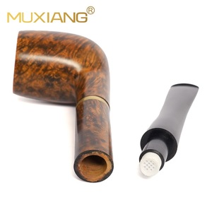 Muxiang Briar Wood Smoking Pipe Bent Type Solid Wood Tobacco Pipe For Personal Gift - Product Image 4