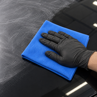 Chiffon de polissage auto en microfibre tissée effet perle sans bords 350GSM 40x40cm, non pelucheux, pour lustrage et cirage automobile