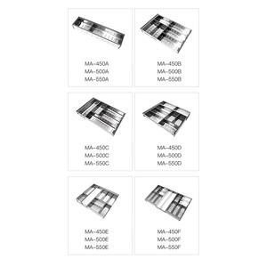 Organizadores modernos de bandejas de cubiertos de acero inoxidable para cajones de gabinetes de cocina divisor móvil para tenedores y cucharas para hoteles - Product Image 6