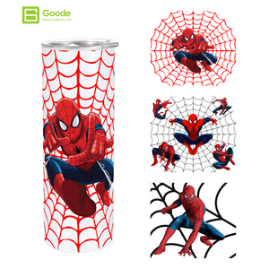 Pegatina de Transferencia Goode para Vasos Aislantes de 20oz, Brillante, Impermeable, con Diseño de Héroes de Dibujos Animados, Personalizada, Lista para Transferir, Calcomanías con Logotipo UV DTF - Product Image 1