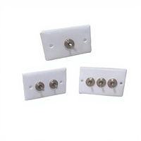 Interruptor de pared vintage de cerámica blanca para el hogar/hotel, tipo palanca, de una, dos o tres entradas