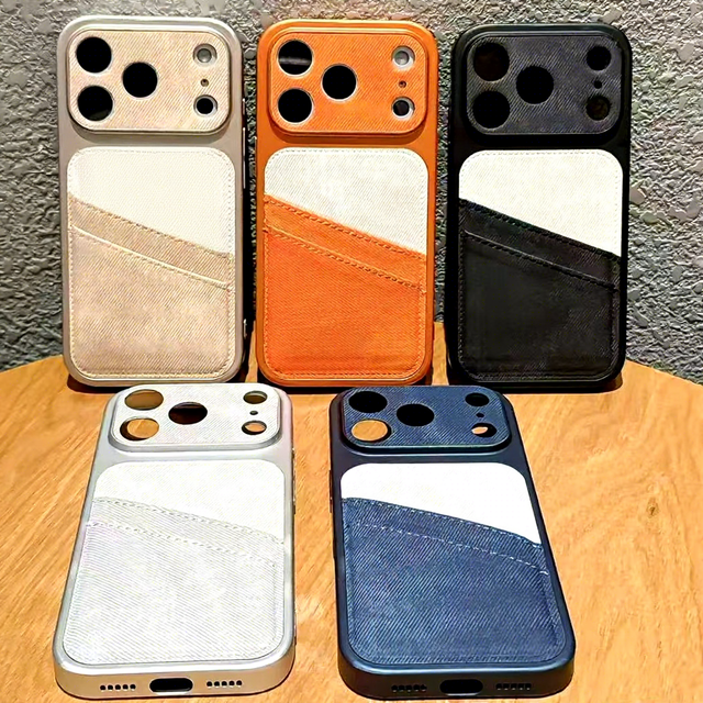 Wholesale Electroplated Leather Card Wallets Phone Cases with Card Slots for iPhone 17 16 Pro Max for Samsung 26 Plus Covers