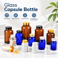 Complément alimentaire de qualité alimentaire 30ml 60ml 100ml 120ml 150ml Bouteille en verre à large ouverture pour capsules