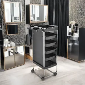 Popular Style Professional Assistant Modern Hairdressing Salon Trolley Rolling Salon Tool Cart For Barbershop