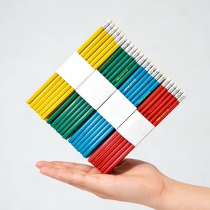 Lápices de Madera Económicos Multicolores de 7 Pulgadas, Lápices HB con Borrador, Forma Hexagonal, Lápices Escolares, Papelería - Product Image 1