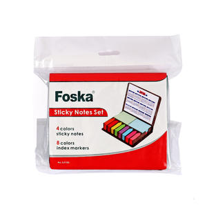 FOSKA Bunte Selbstklebende Notizblöcke 1880 Stück Großhandel Haftnotizen mit Rechteckigen Memo-Notizen und Pfeilindex im PU-Box-Halter - Product Image 6