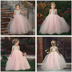 Robe de princesse pour filles de 2 à 10 ans, robe de soirée, de mariage, d'anniversaire, en tulle, tutu, vêtements d'été pour bébé fille, robe longue maxi - Product Image 3