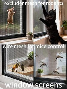 Rouleau de maille en PET haute résistance, résistant aux chats et aux chiens, anti-rayures, pour remplacement des moustiquaires de fenêtres et de portes - Product Image 6