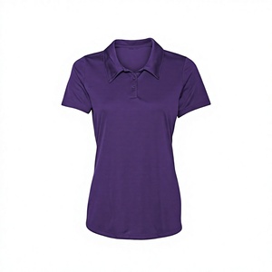 Chemise décontractée pour femme, vintage, respirante, compressée, à manches courtes, violette, tissée, couleur unie, coupe classique - Product Image 3