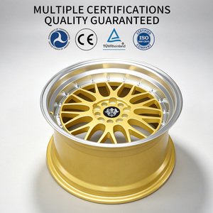 Jantes en alliage d'or luxueuses FLowtone Wheels BB <span class=keywords><strong>Sport</strong></span> 17 pouces 5x100/112 à profil profond pour Toyota VW Audi Subaru Benz - Product Image 4