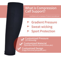 Chaussettes de compression souples personnalisées pour mollets, avec protection tibiale, antidérapantes, antibactériennes, séchage rapide et respirantes