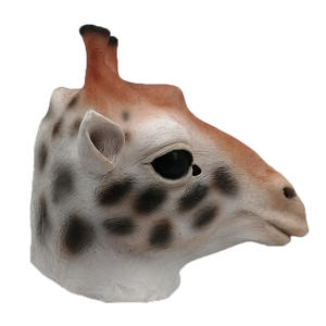 Mascarilla de cabeza de animal, máscara de <span class=keywords><strong>jirafa</strong></span> de látex, máscara de bruja de terror, suministros de decoraciones de fiesta, aterrador y realista - Product Image 3