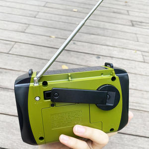 Factory Solar Hand Crank Portable AM FM SW Radio with A Telescopic Antenna with <b>LED</b> Flashlight and Multi Band Reception - Product Image 2