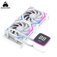Refroidisseur d'eau AntarcChill 240 mm avec affichage numérique, tête de refroidissement compacte, tour moyenne ITX, refroidissement liquide du processeur pour ordinateur de bureau de jeu