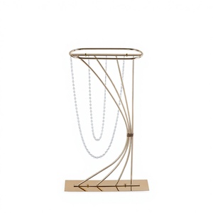 อุปกรณ์ประกอบฉากงานแต่งงาน ขาตั้งดอกไม้อะคริลิคแบบใหม่ ตกแต่งโต๊ะกลางงานแต่งงาน เป็นมิตรกับสิ่งแวดล้อม สีสันปรับแต่งได้ สวยงาม ตกแต่งงานแต่งงาน - Product Image 1