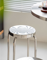 Chaises de salle à manger en métal Dareko, style industriel moderne, en acier inoxydable, tabourets de bar en métal, chaises de bar pour restaurant