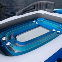 Bateau pneumatique pliable en PVC renforcé avec filet de pêche, résistant à l'usure, pour 1 à 5 personnes, idéal pour la pêche.