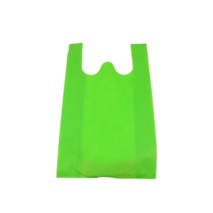 Factory Direct Sale Promotional Spunbond Nonwoven Fabric Vest Bag Custom Printing Non Woven Supermarket W cut Bag