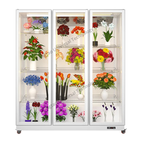 Réfrigérateur commercial pour fleuriste de 1280L, refroidissement par air, porte vitrée pleine vue, contrôle numérique de la température, utilisation hôtelière