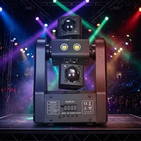 Projecteur de scène à tête mobile LED RGB 48W avec faisceau laser, contrôle sonore DMX512, effet stroboscopique pour DJ, discothèque, bar, KTV