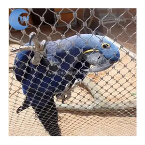 مصنع بيع عالية القوة الطيور قفص حبل سلك فولاذي مقاوم للصدأ شبكة صافي القفص شبكة